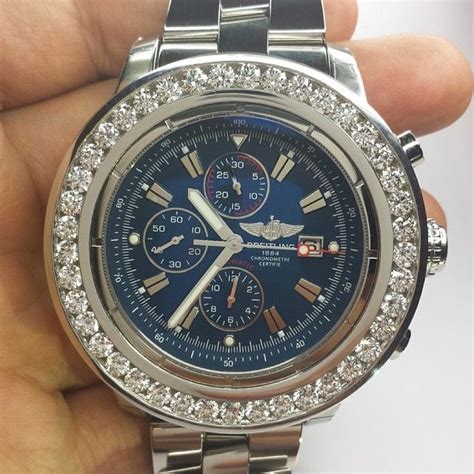 fully iced out breitling replica|Ultimate Guide to Iced Out Rolex (Diamonds Are For Everyone!).